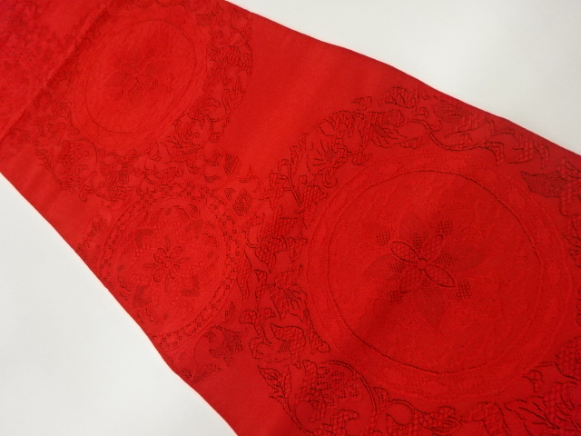 綴れ華文模様織出し名古屋帯